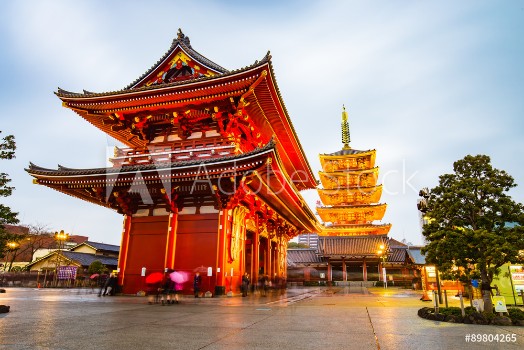 Picture of Senso-ji Temple at Asakusa area in Tokyo Japan
